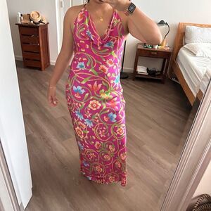 Josie natori silk dress